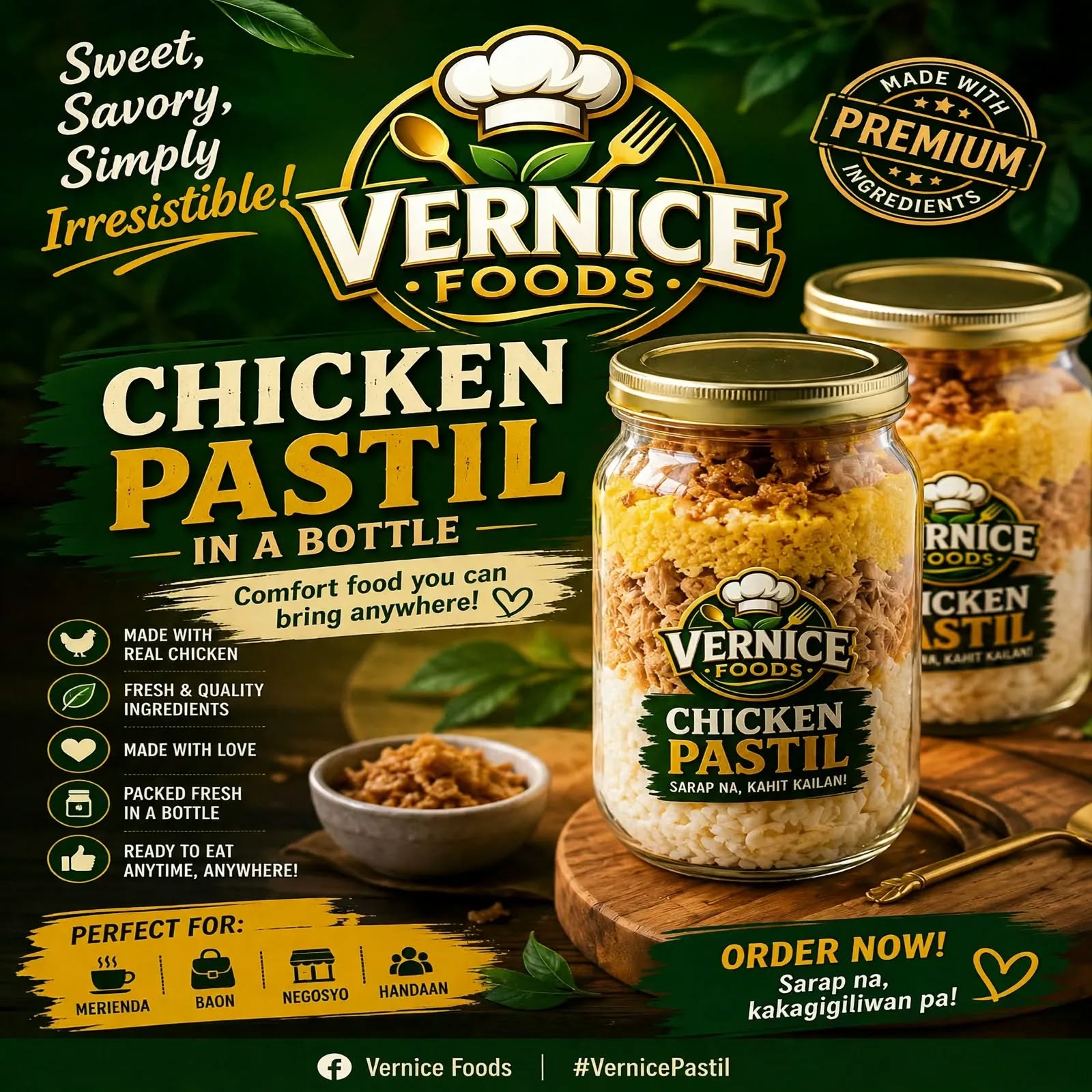 Vernice Foods Chicken Pastil